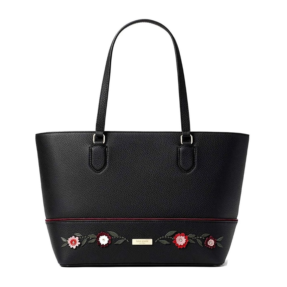 Kate Spade Black Floral Tote Bag
